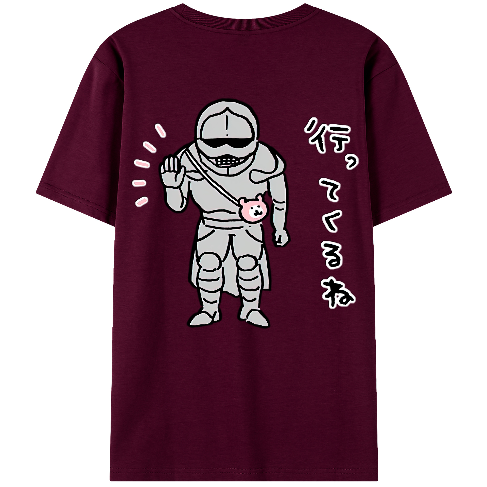 （画像用） ちいかわ 労働の鎧さん Chii-kawa Mr. Armor of Labor レディース半袖Tシャツ(バックプリント)
